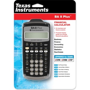 Texas Instruments BA II Plus Financial Calculator, Black Medium