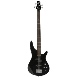 Electric Bass Guitar 4 Strings Full Size P Bass Beginner Kit Black for Starter with Gig Bag, Guitar Strap, and Guitar Cable (Black)