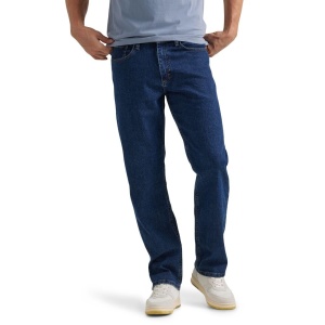 Wrangler Authentics Men's Comfort Flex Waist Relaxed Fit Jean, Dark Stonewash, 40W x 29L